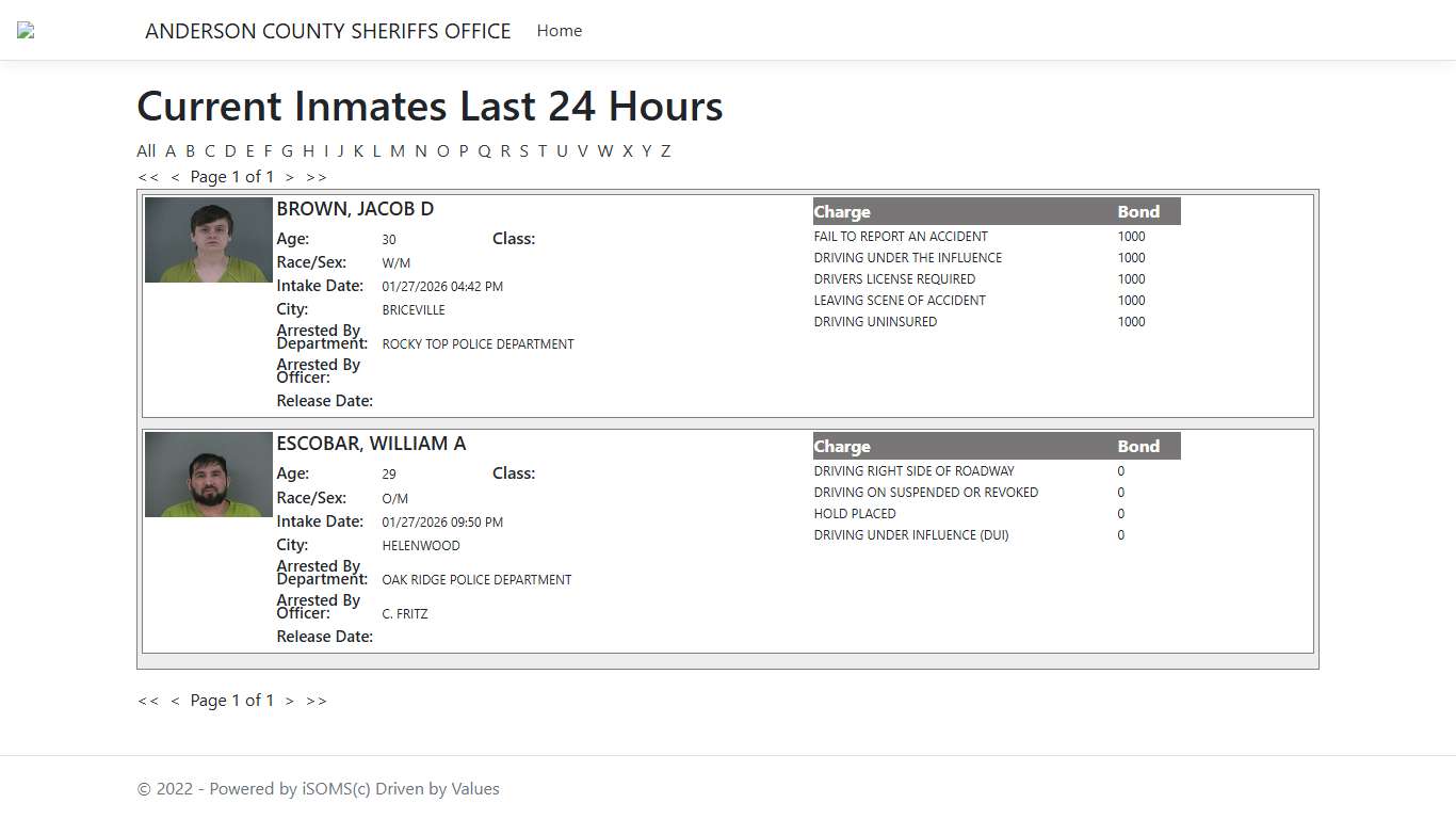 Inmates - ISOMS Portal