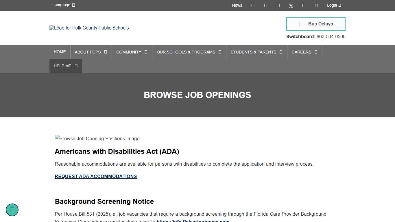 Browse Job Openings - Polk County Public Schools